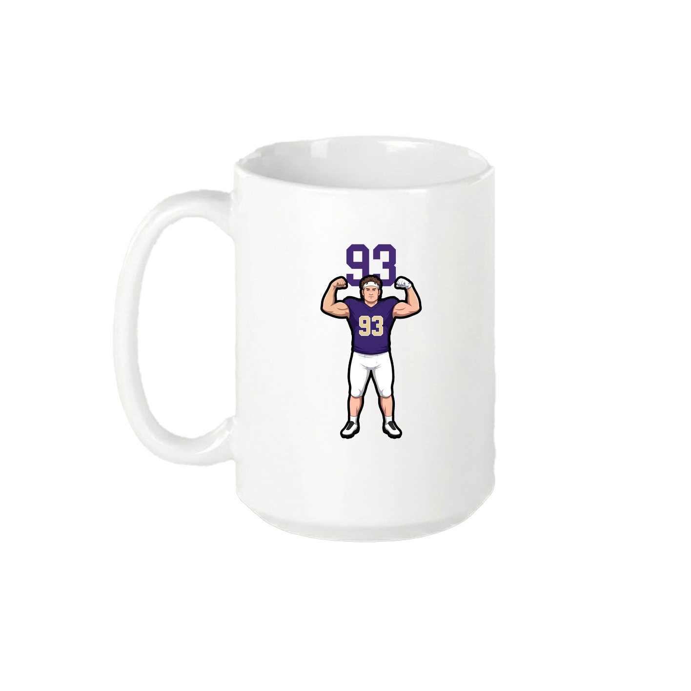 15oz Coffee Mug — Number Top in White