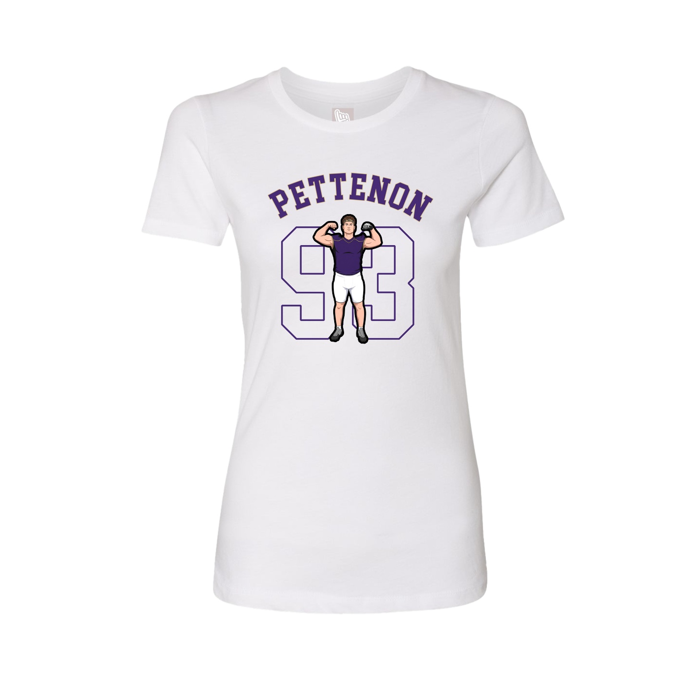 Fitted Women's Tee — Shirsey Arch in White