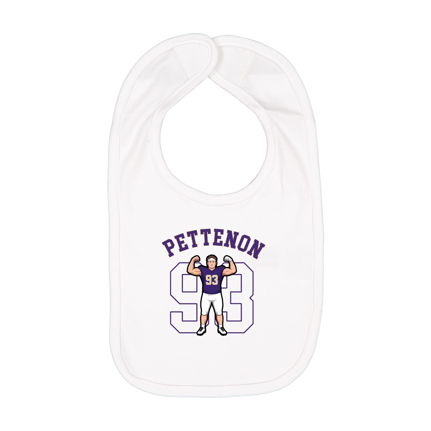 Infant Bib — Shirsey Arch in White