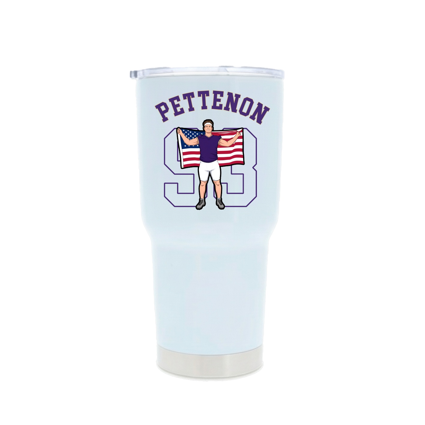30oz Stainless Steel Tumbler — Shirsey Arch in White
