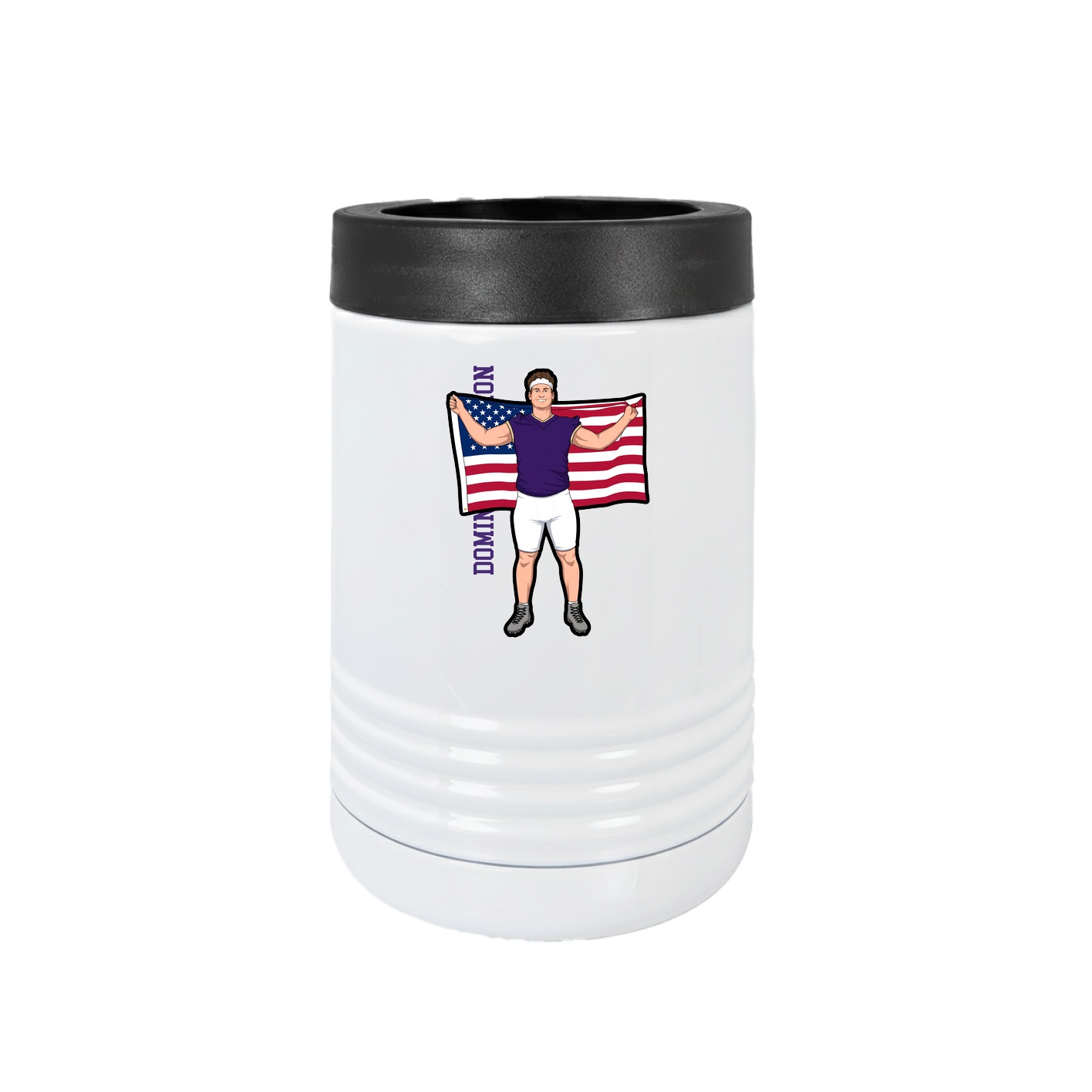 Beverage Holder — Name Vertical in White
