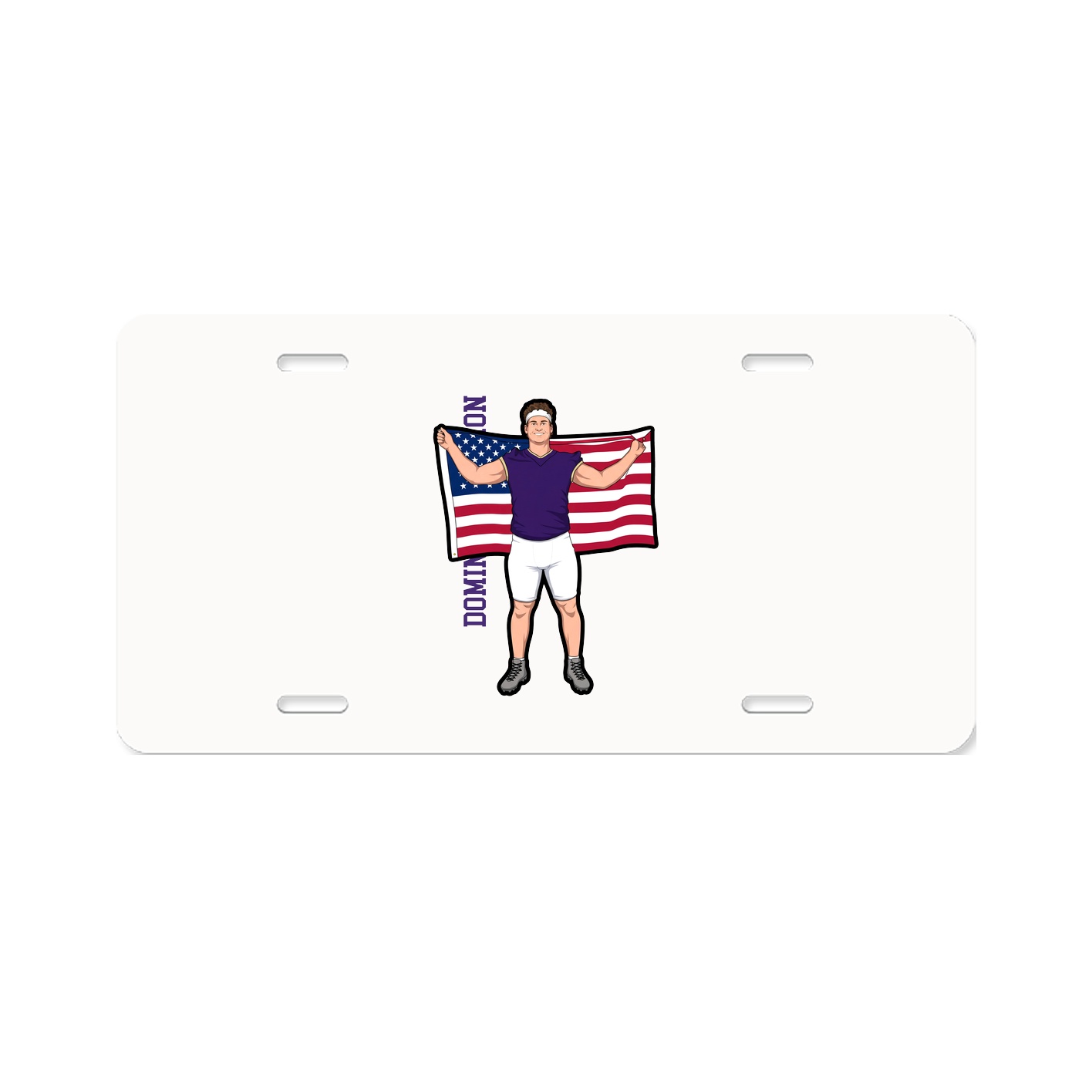 License Plate — Name Vertical in Classic