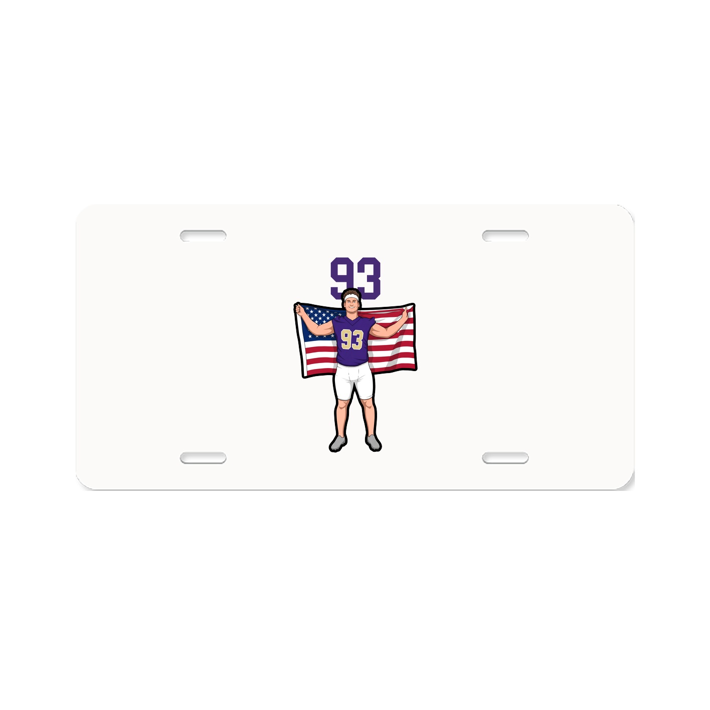 License Plate — Number Top in Classic