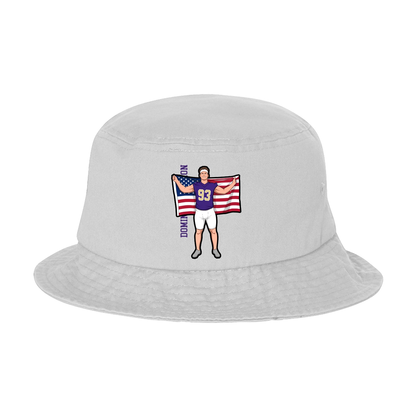 Bucket Cap — Name Vertical in White