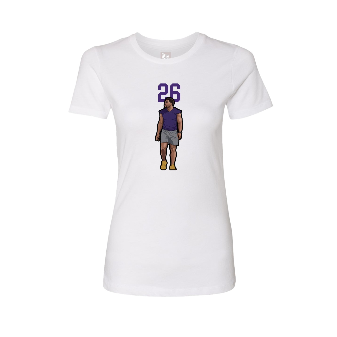 Fitted Women's Tee — Number Top in White