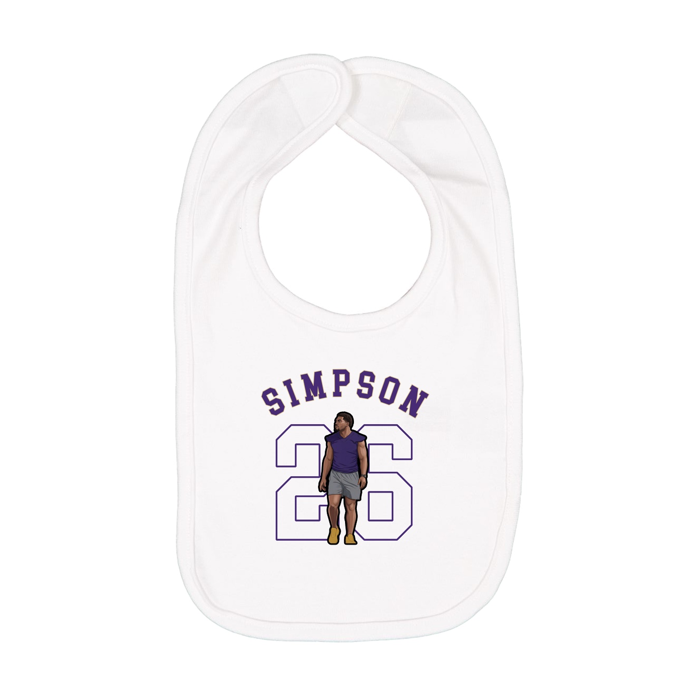 Infant Bib — Shirsey Arch in White