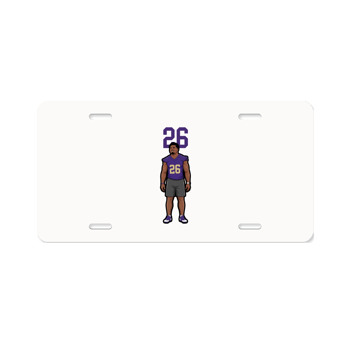 License Plate — Number Top in Classic