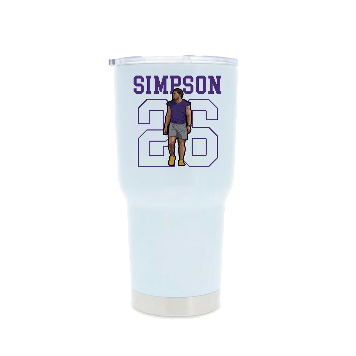 30oz Stainless Steel Tumbler — Shirsey in White