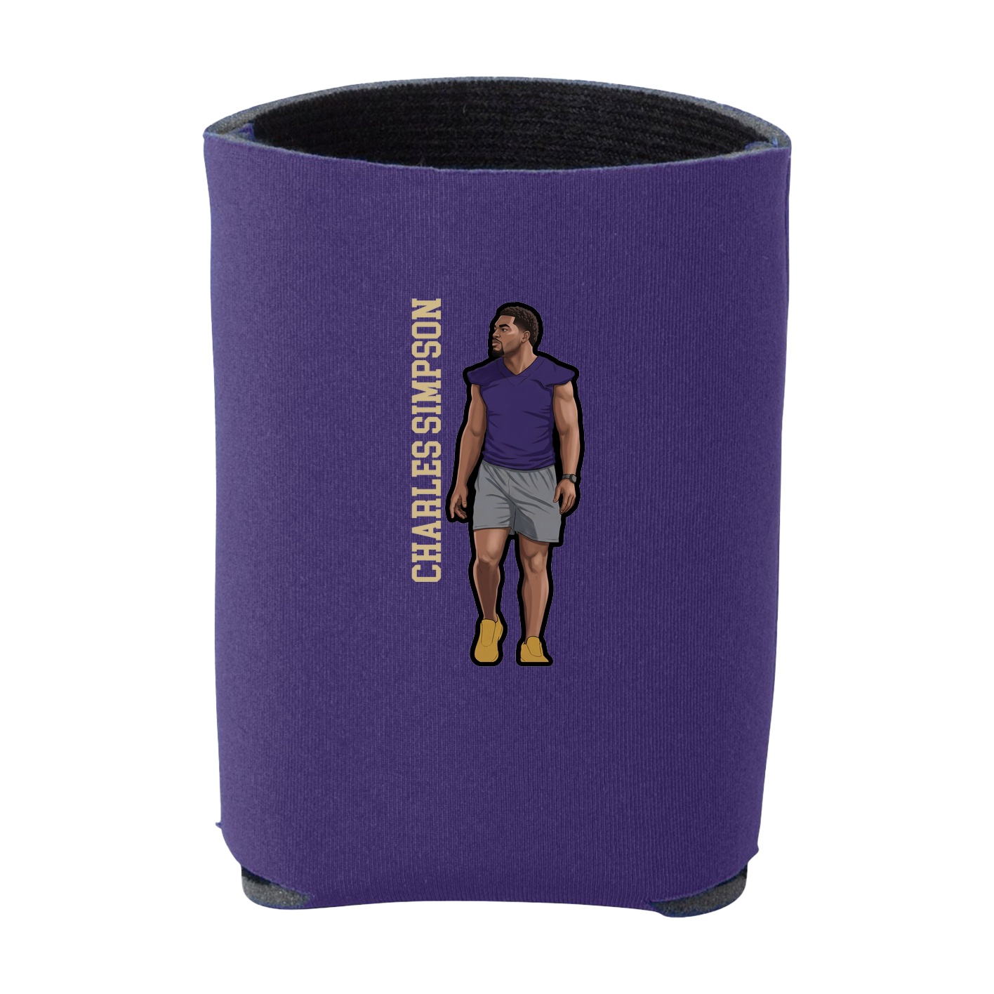 Can Holder — Name Vertical in Purple