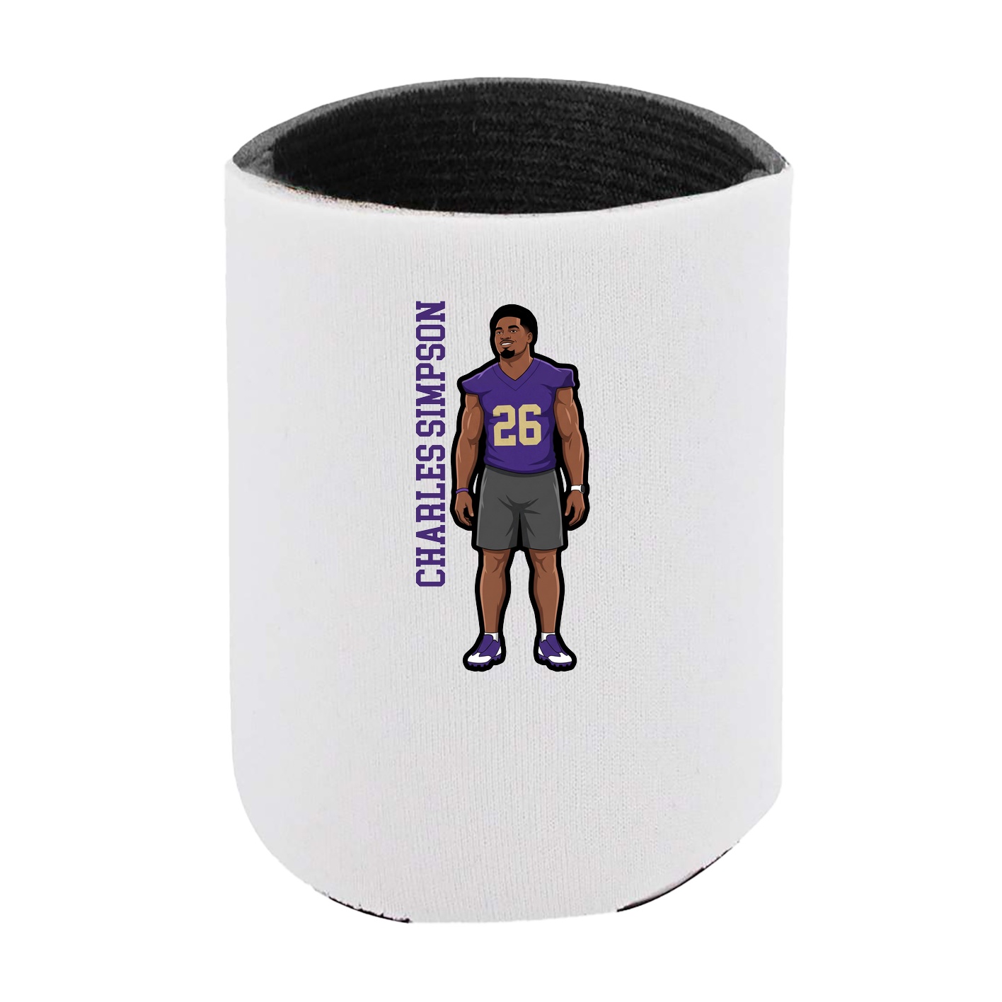 Can Holder — Name Vertical in White