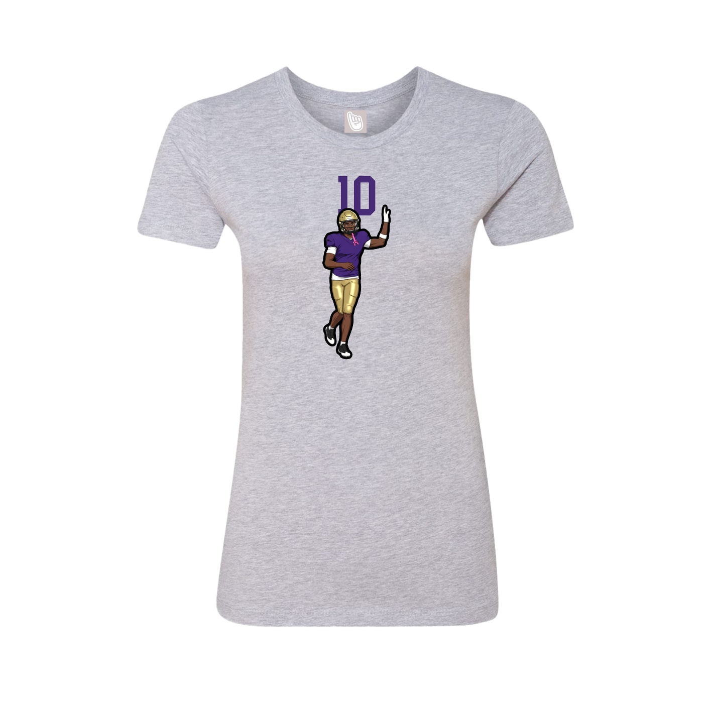 Womens Tee — Number Top in Grey