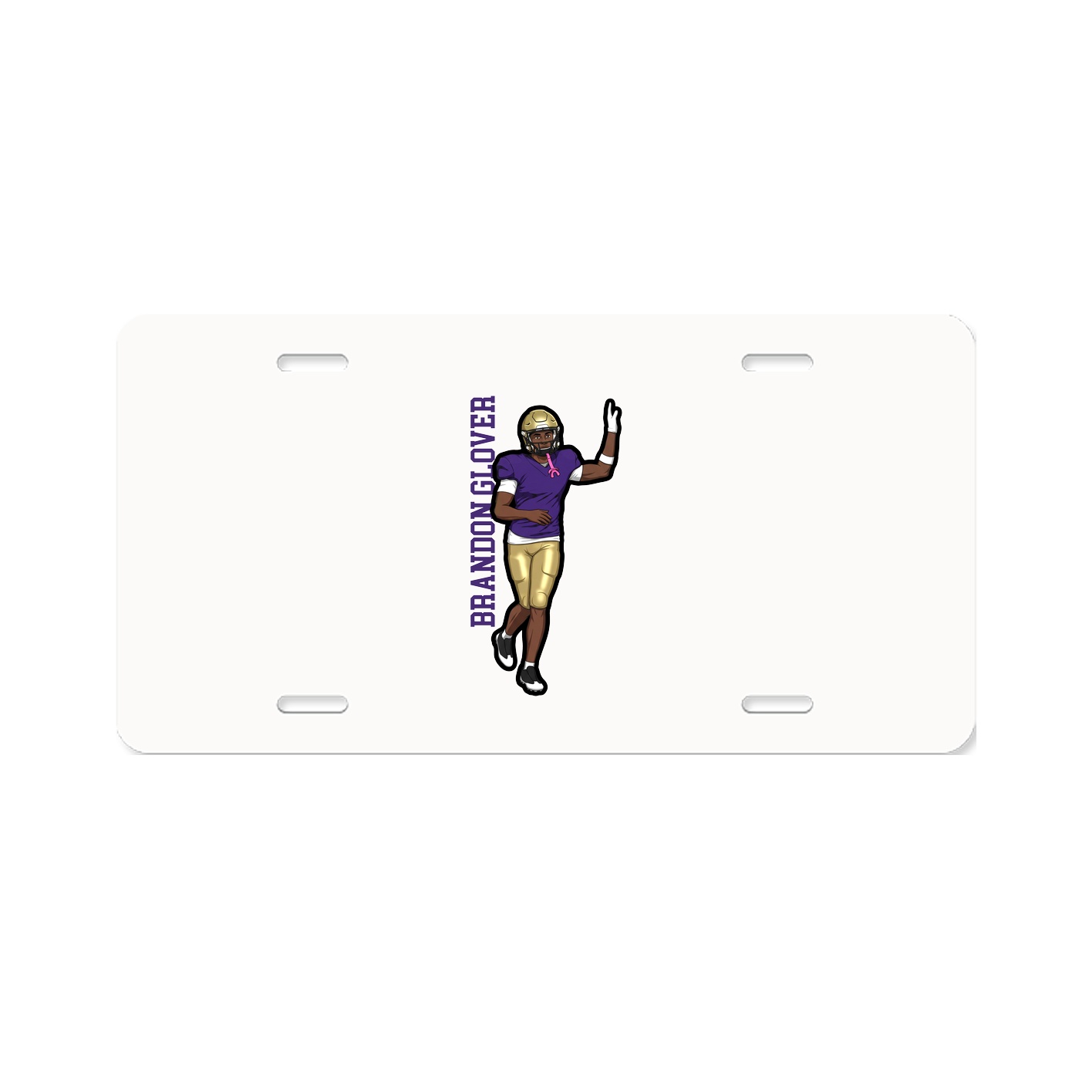 License Plate — Name Vertical in Classic