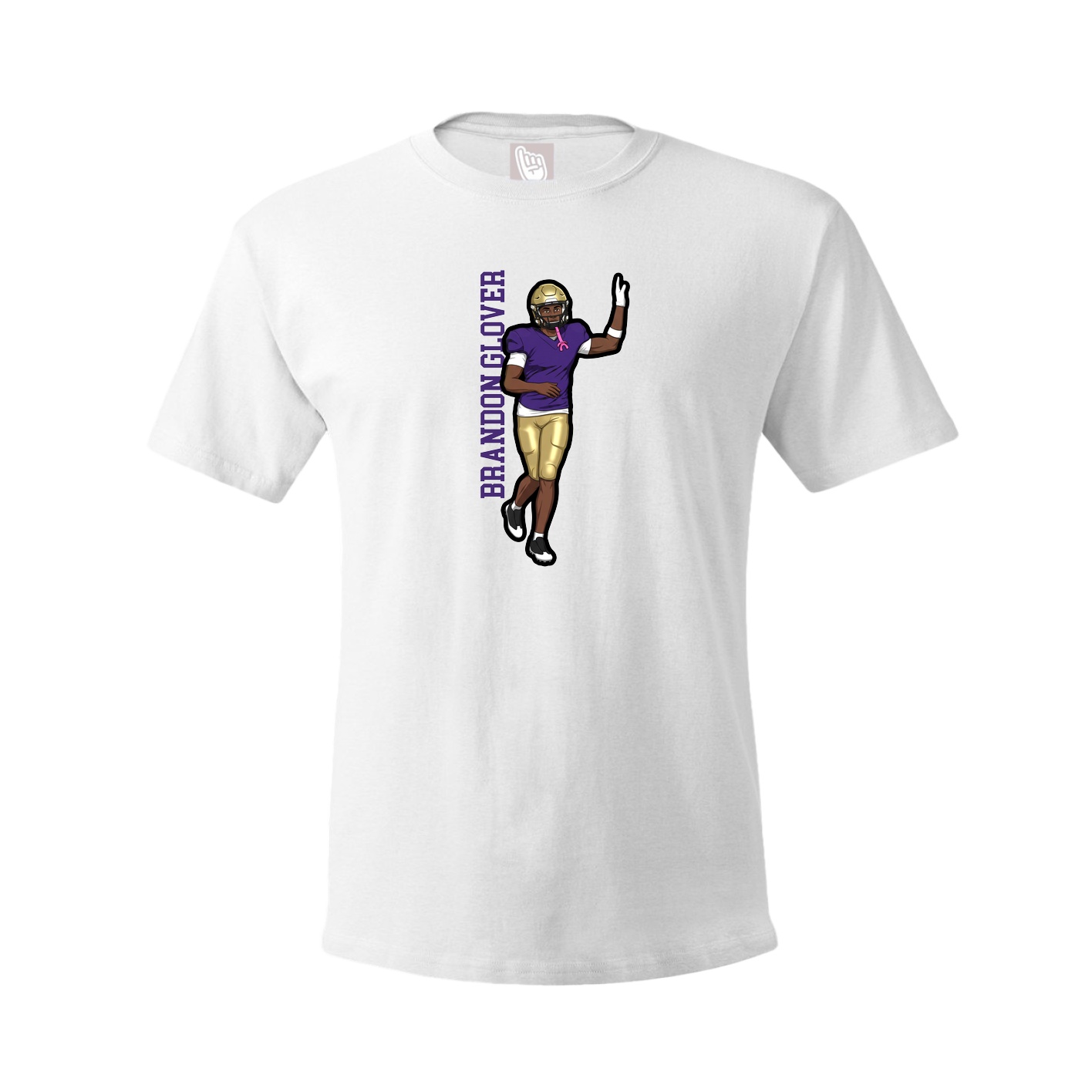 Tee — Name Vertical in White