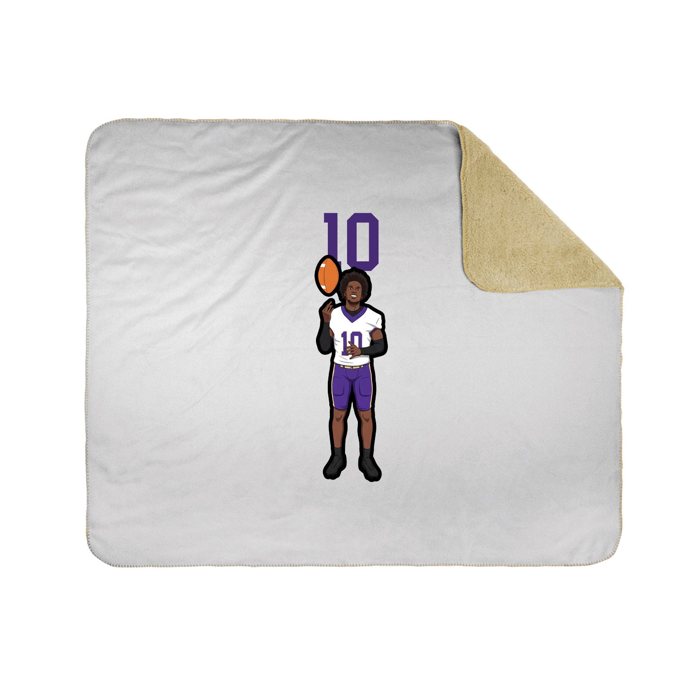 Throw Blanket — Number Top in White
