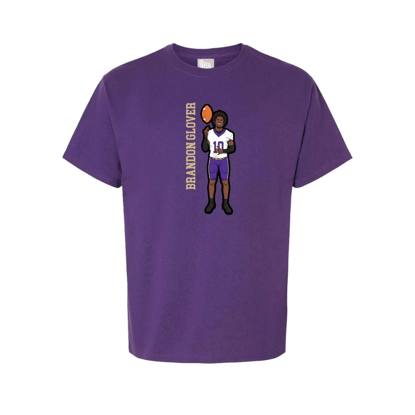 Youth Tee — Name Vertical in Purple