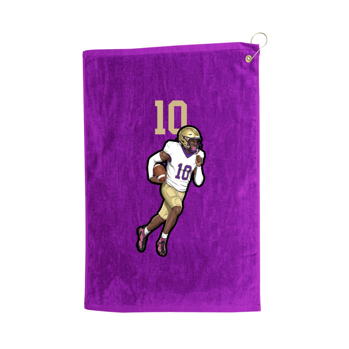 Golf Towel — Number Top in Purple