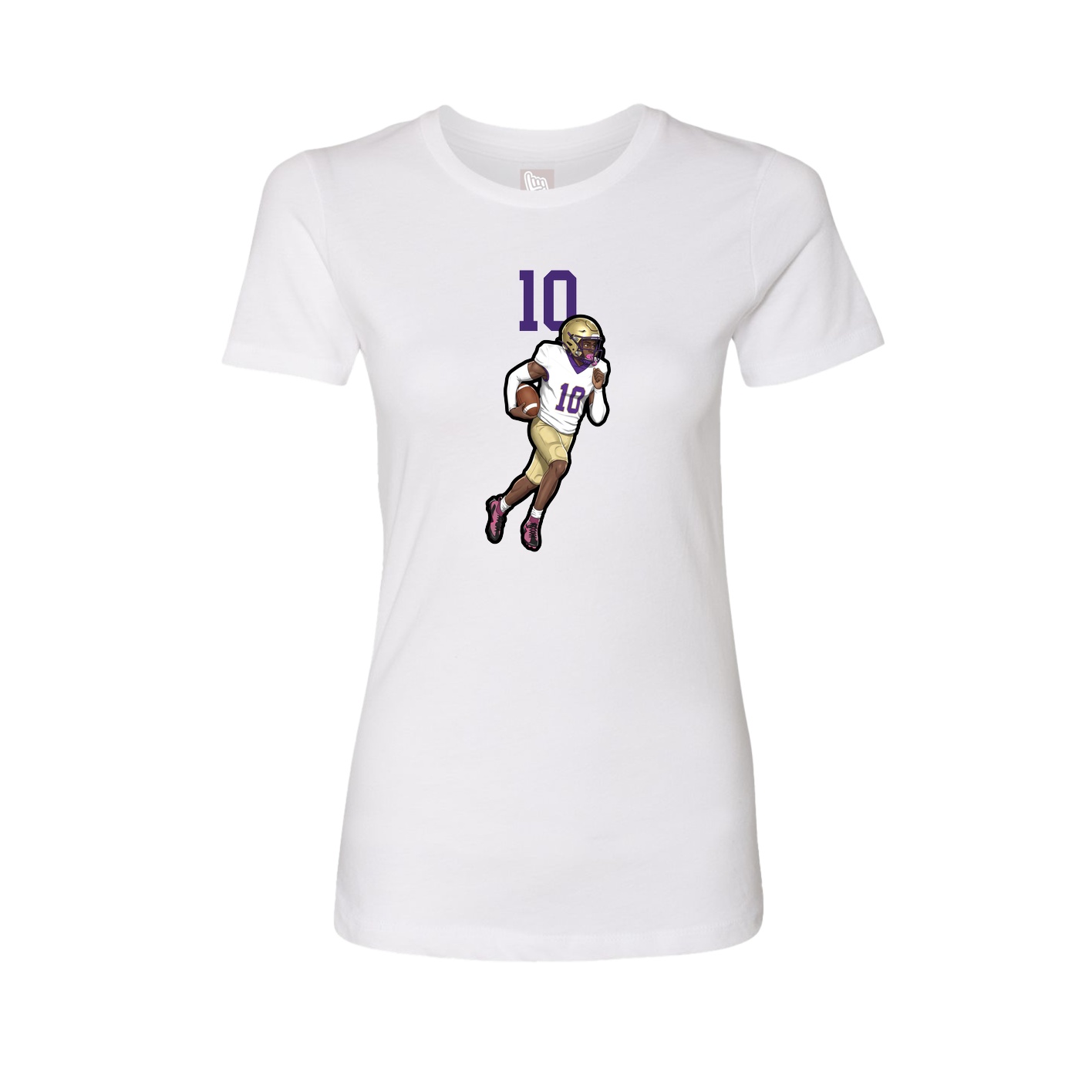 Fitted Women's Tee — Number Top in White