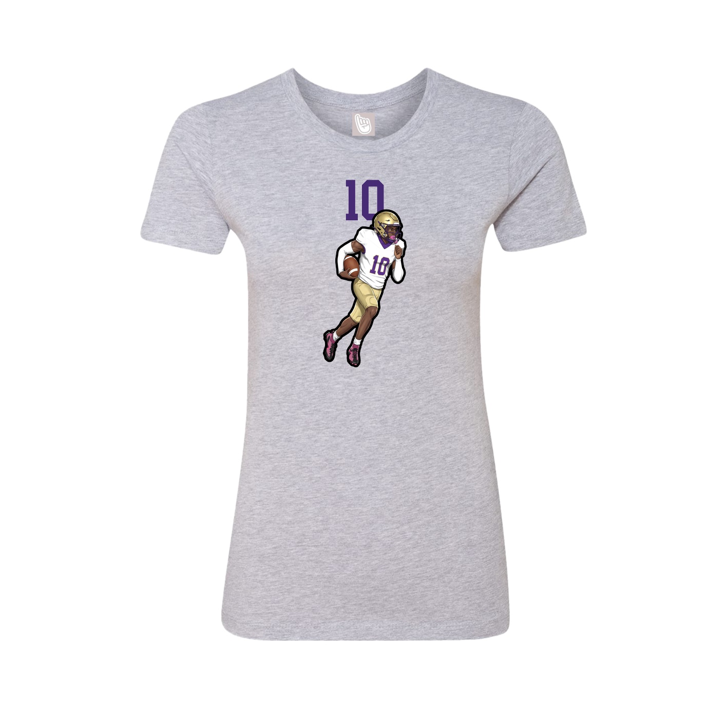 Womens Tee — Number Top in Grey
