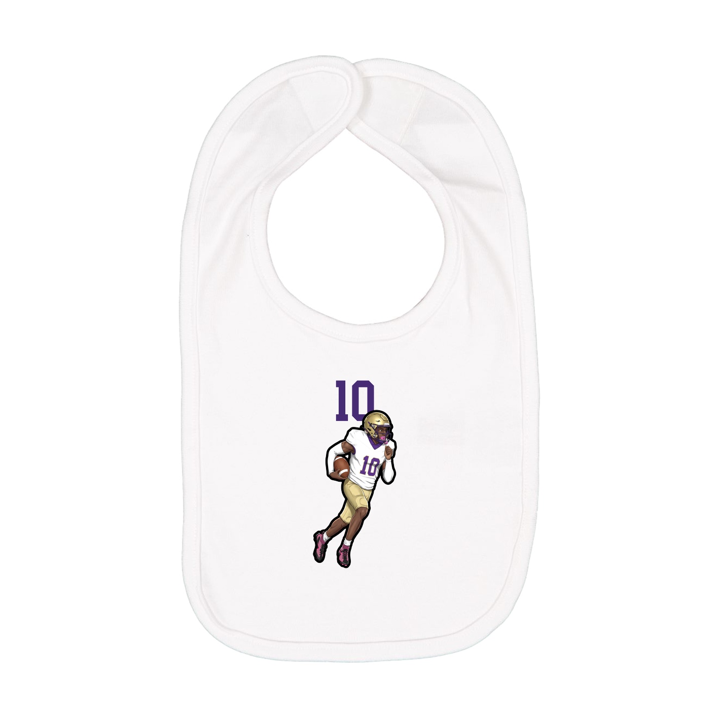 Infant Bib — Number Top in White