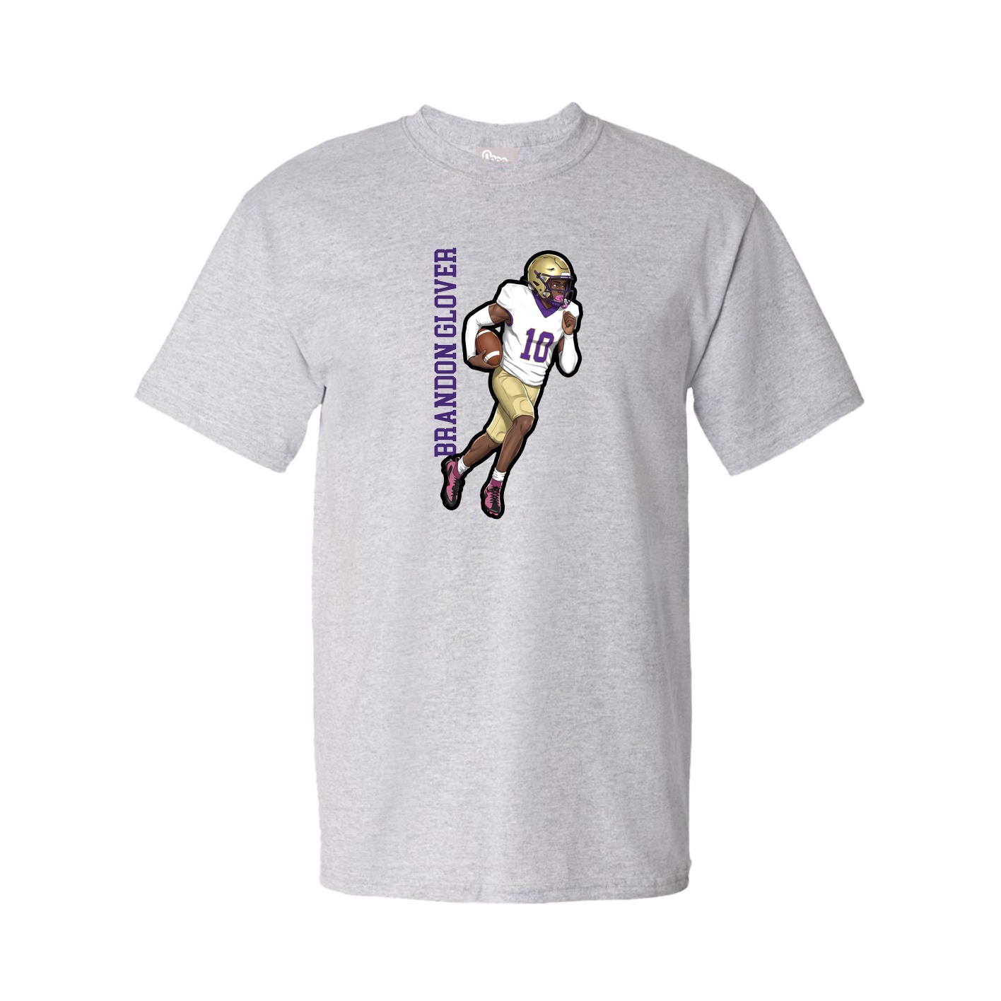 Tee — Name Vertical in Grey