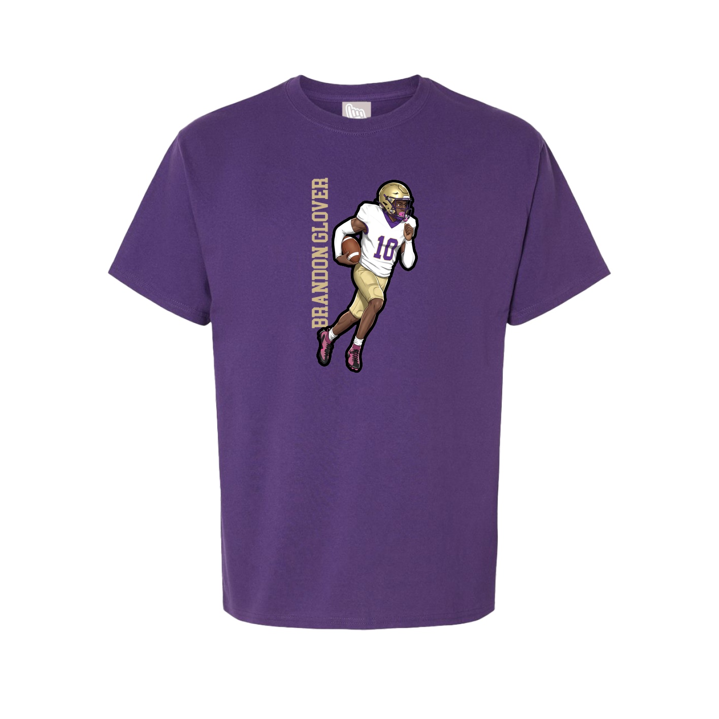 Tee — Name Vertical in Purple