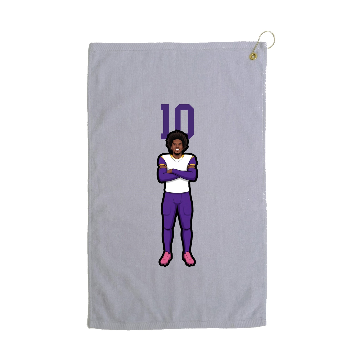 Golf Towel — Number Top in Grey