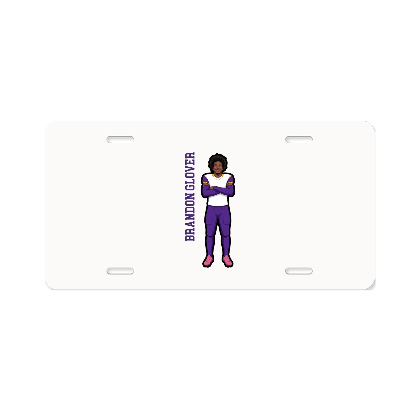 License Plate — Name Vertical in Classic