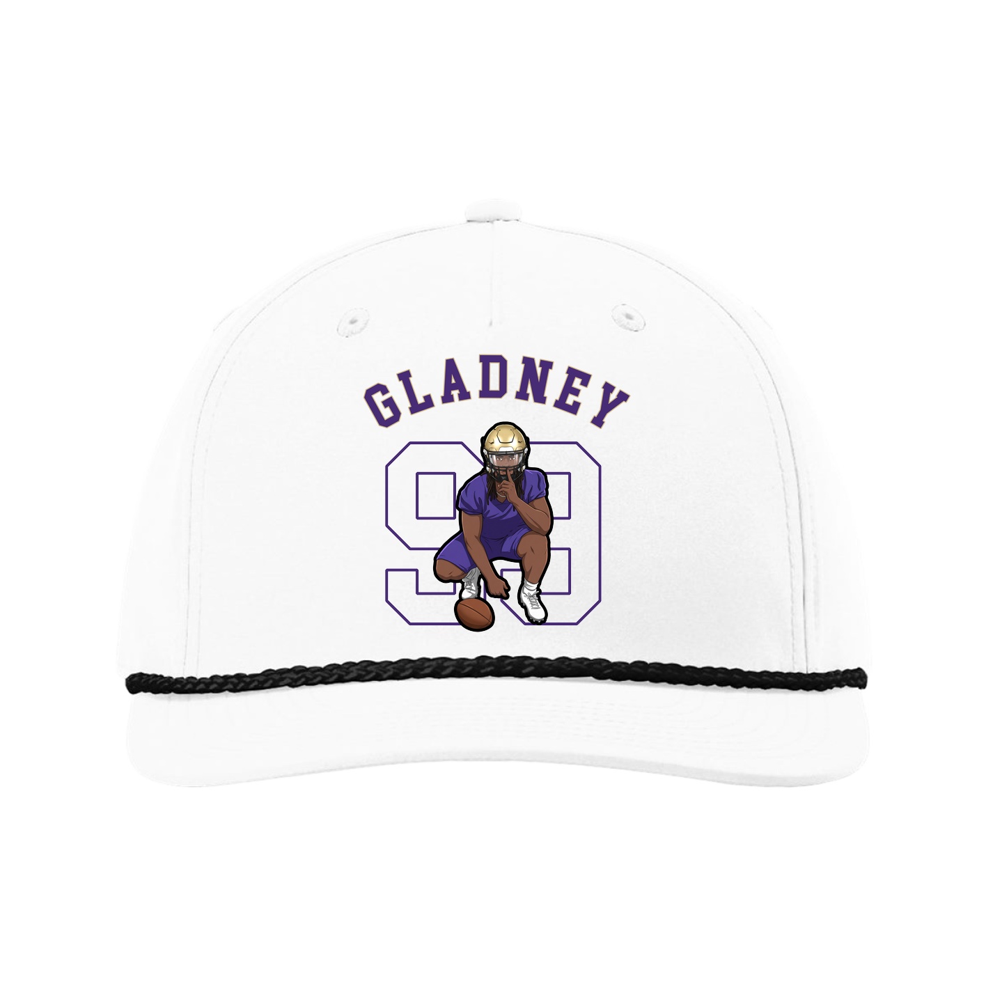 Five-Panel Classic Rope Cap — Shirsey Arch in White