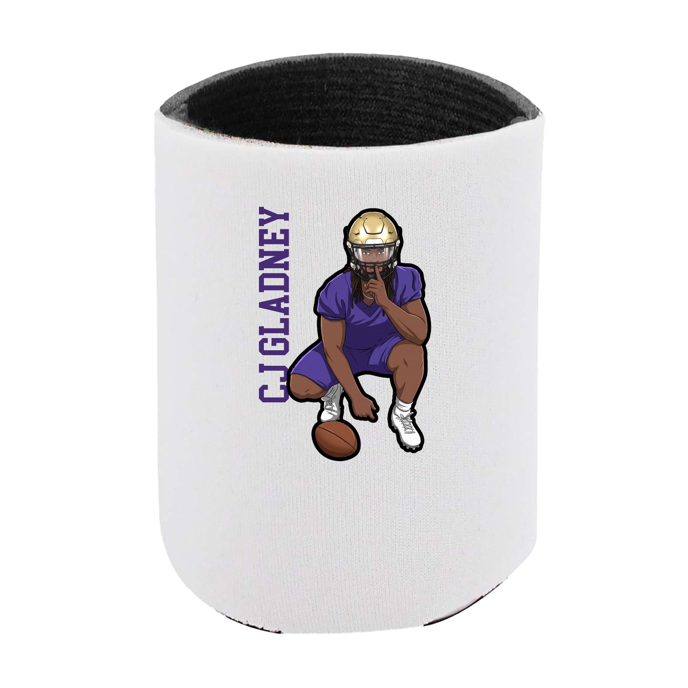 Can Holder — Name Vertical in White