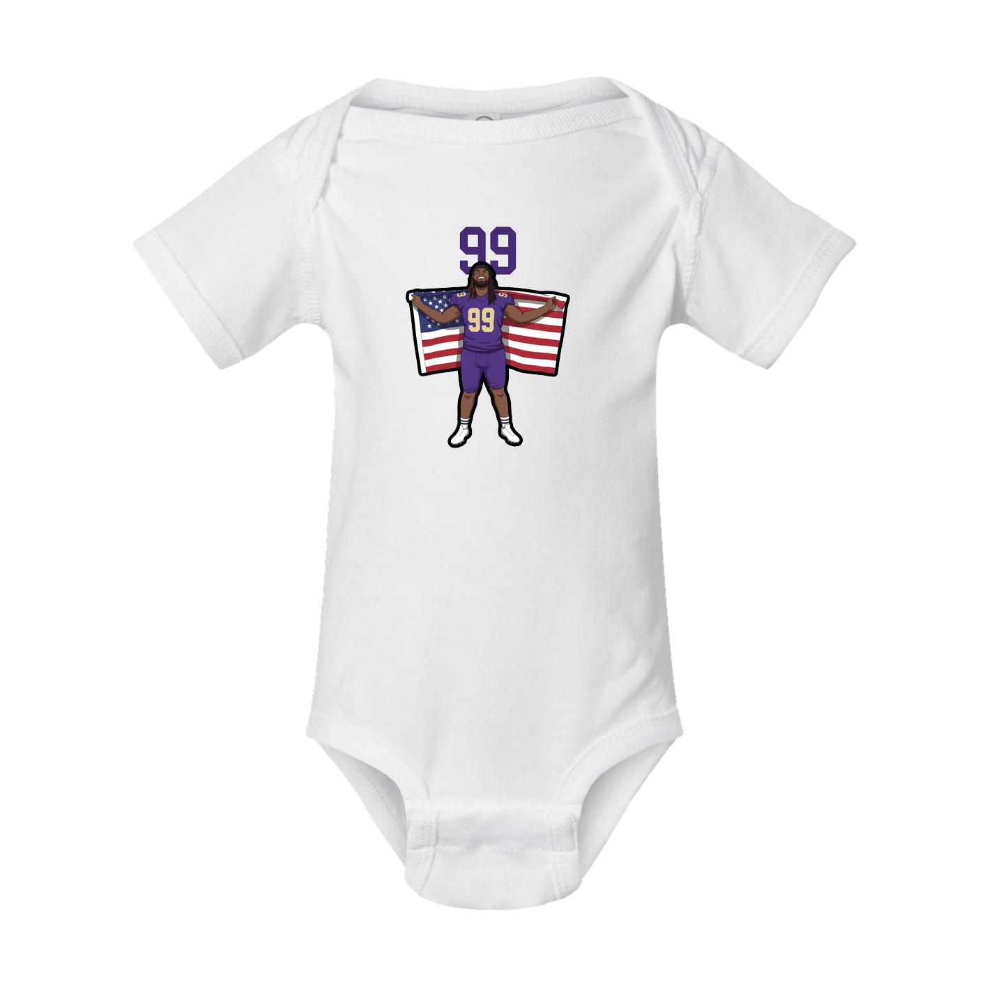 Baby Onesie — Number Top in White