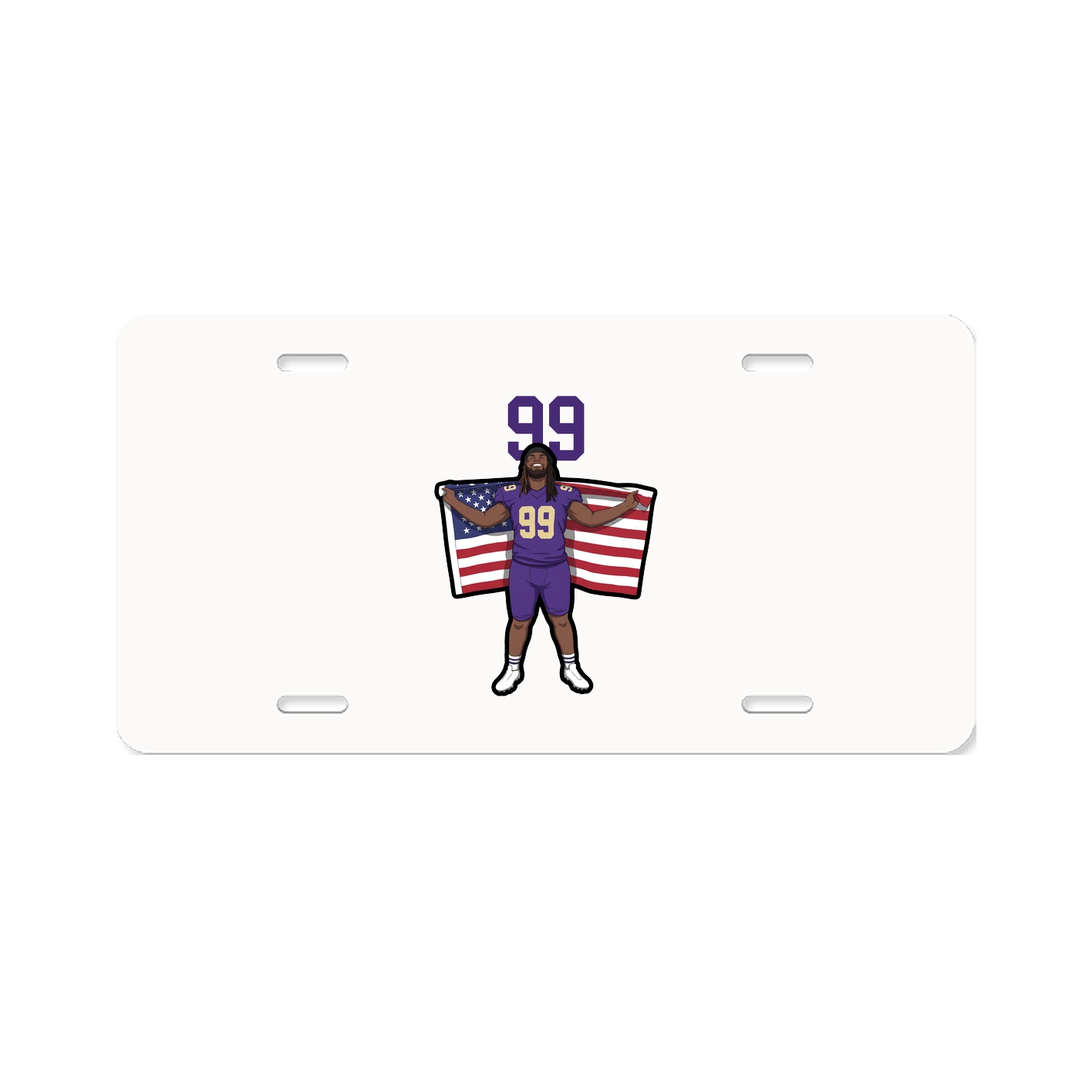 License Plate — Number Top in Classic