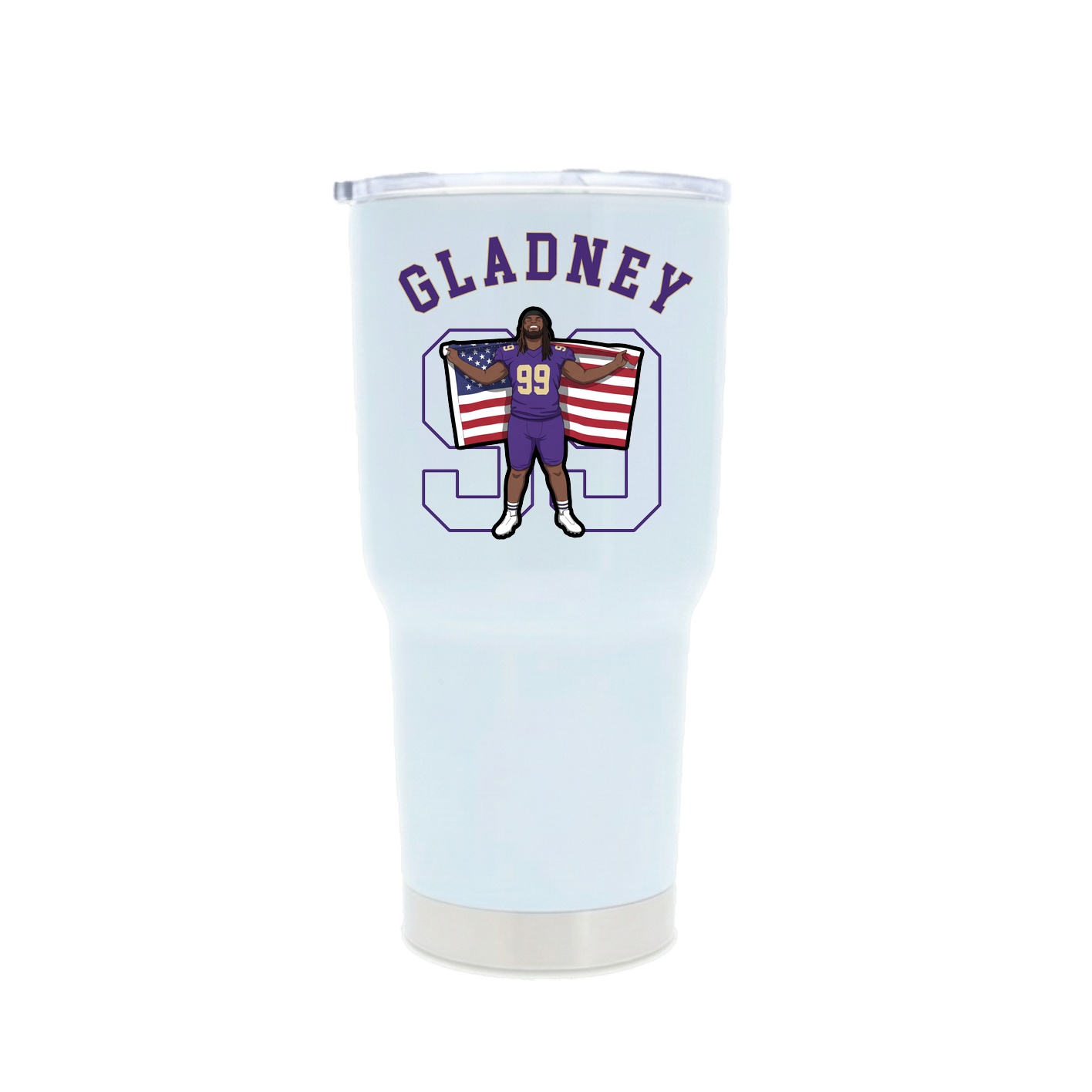 30oz Stainless Steel Tumbler — Shirsey Arch in White