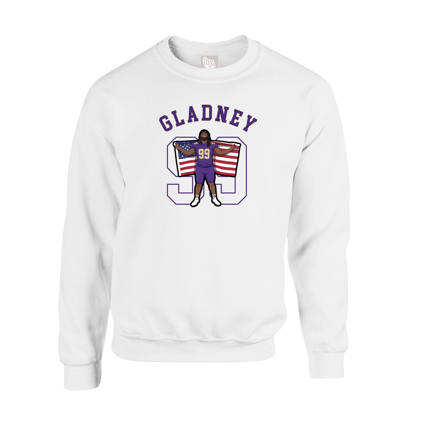 Fleece Crew — Shirsey Arch in White