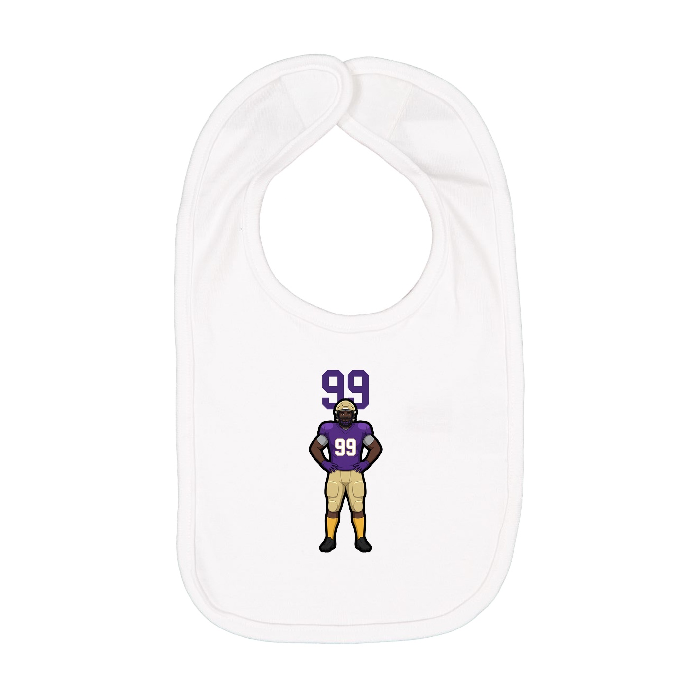 Infant Bib — Number Top in White