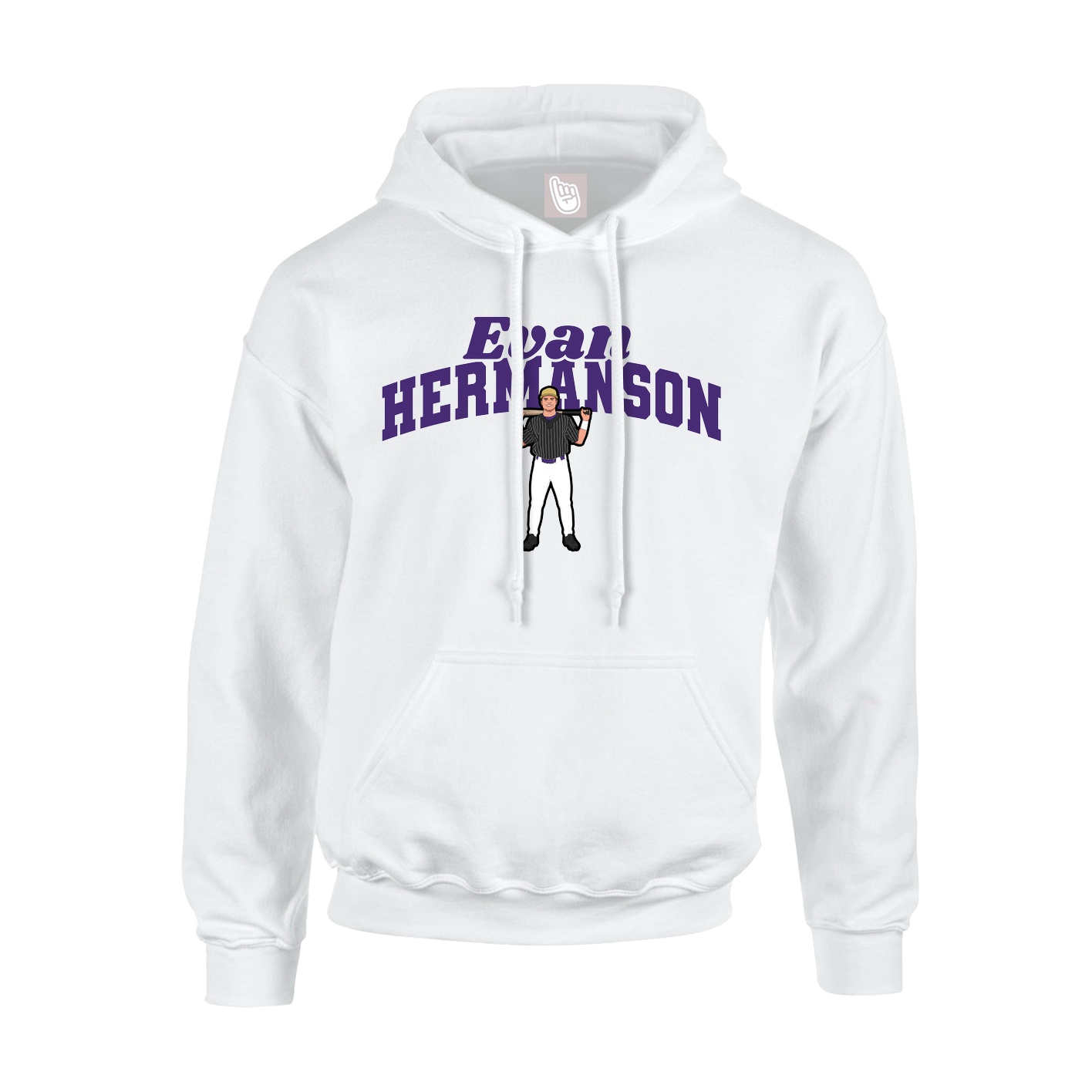 Hoodie — Signature Arch in White
