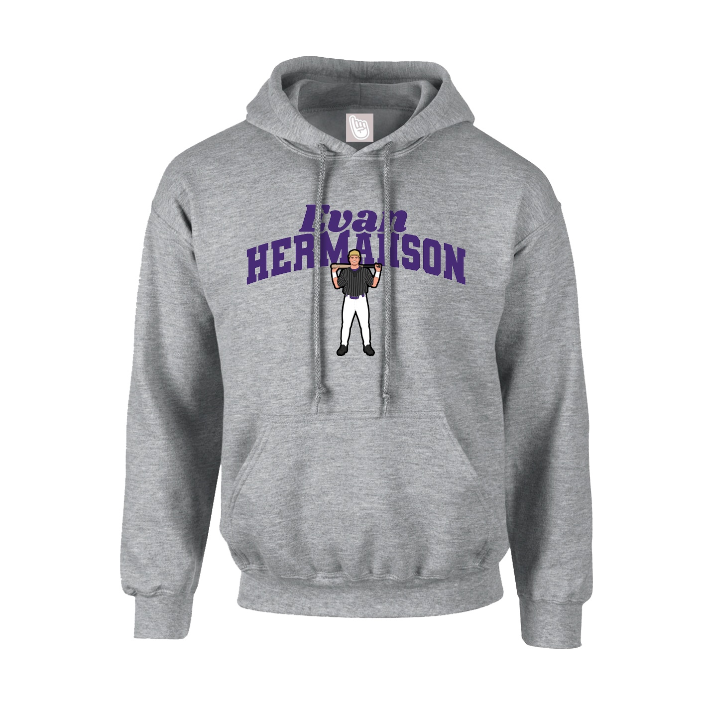 Youth Hoodie — Signature Arch in Grey