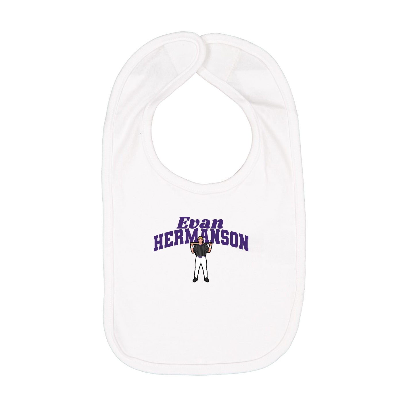 Infant Bib — Signature Arch in White