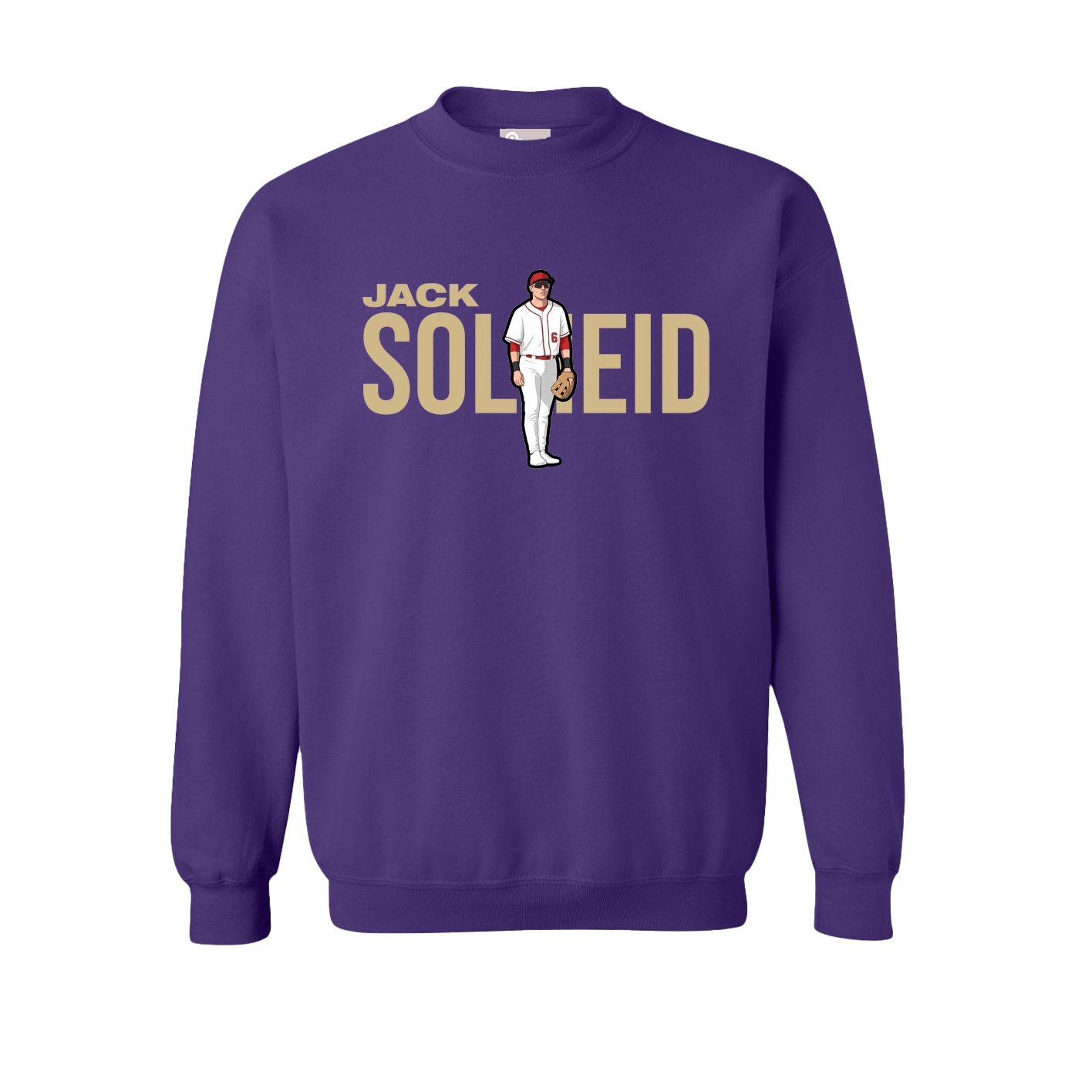 Fleece Crew — Player Name in Purple