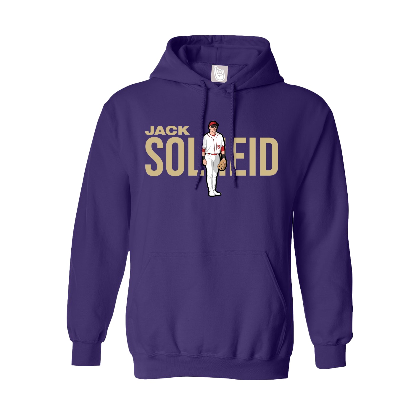 Youth Hoodie — Player Name in Purple