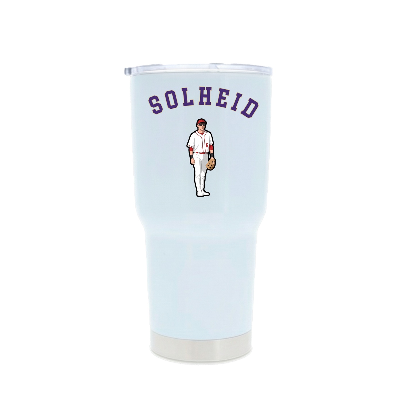 30oz Stainless Steel Tumbler — Shirsey Arch in White