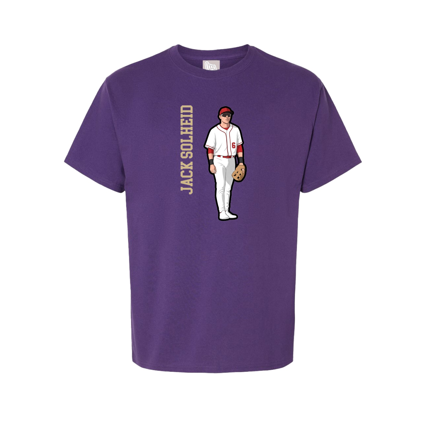 Tee — Name Vertical in Purple