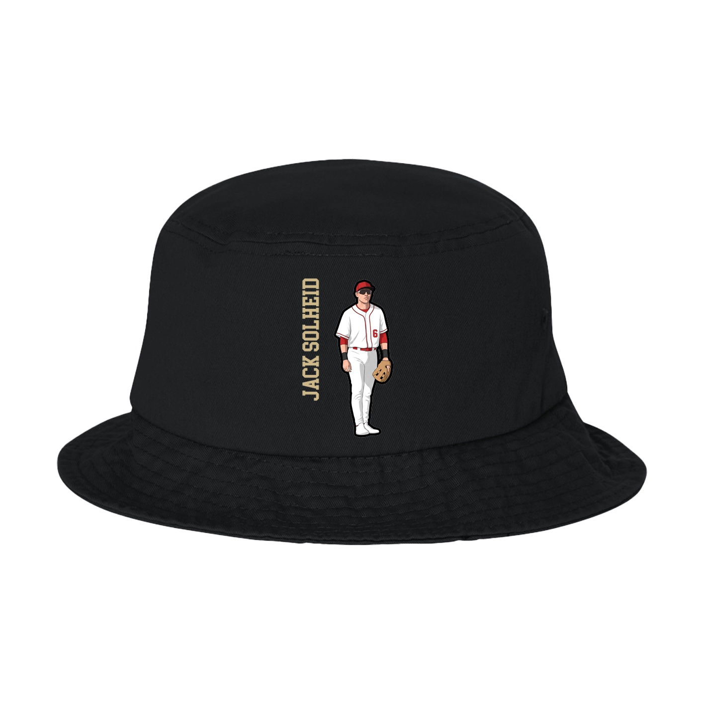Bucket Cap — Name Vertical in Black