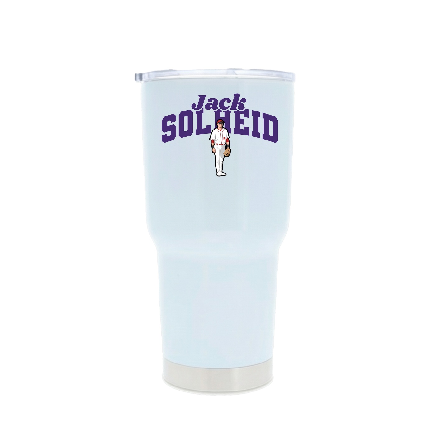 30oz Stainless Steel Tumbler — Signature Arch in White