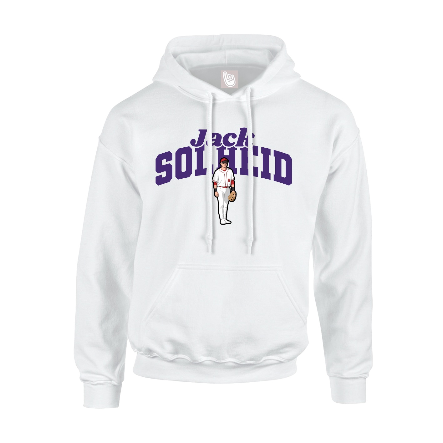 Hoodie — Signature Arch in White