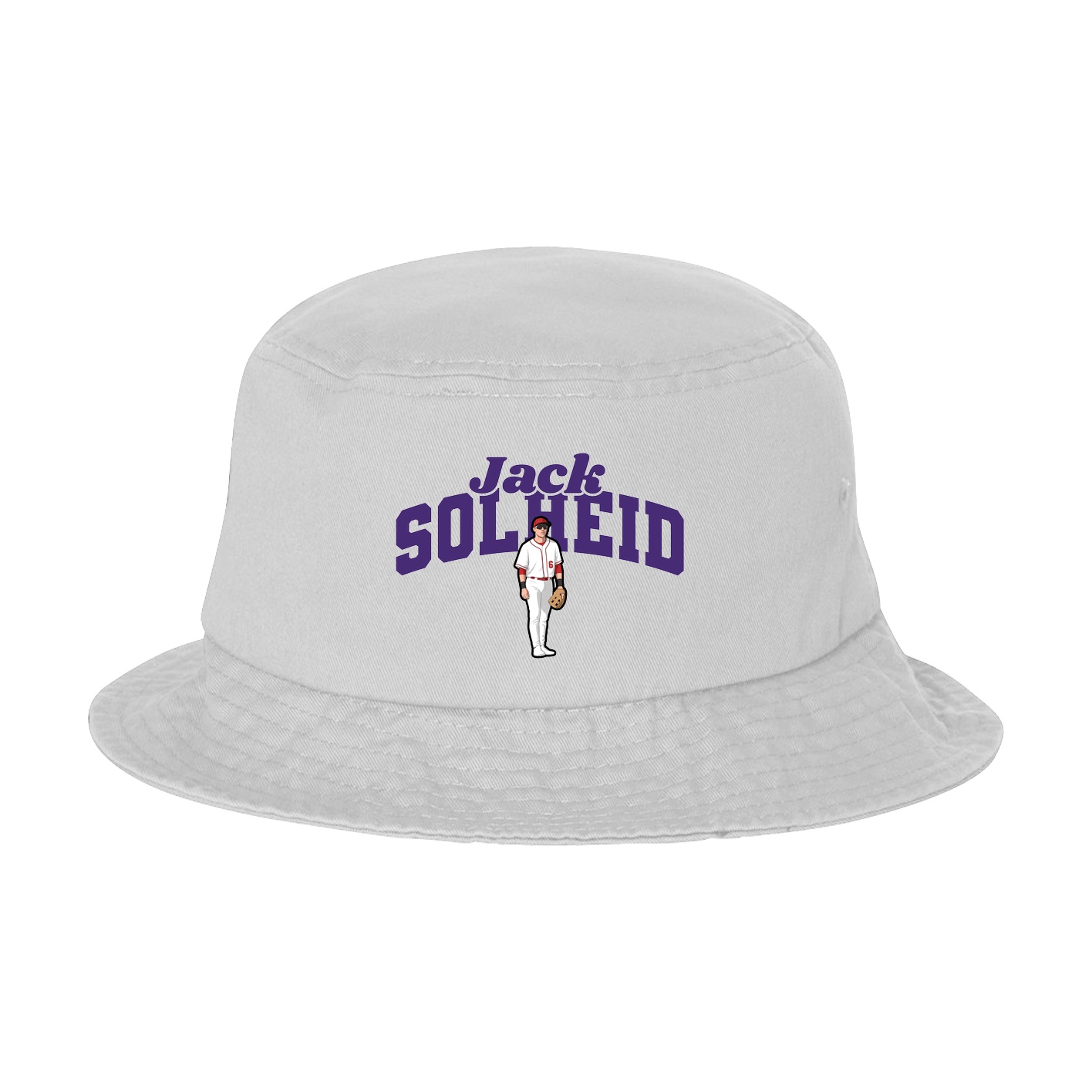 Bucket Cap — Signature Arch in White