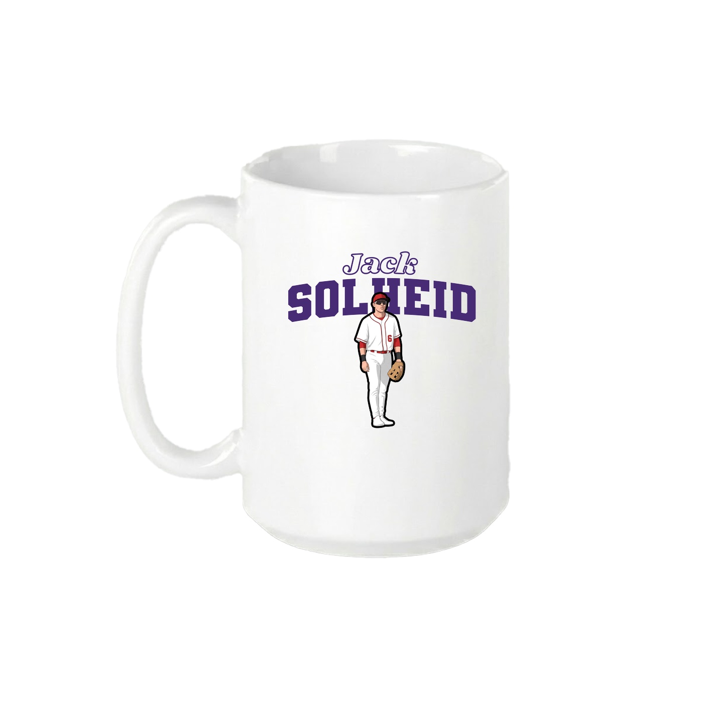 15oz Coffee Mug — Name Arch in White