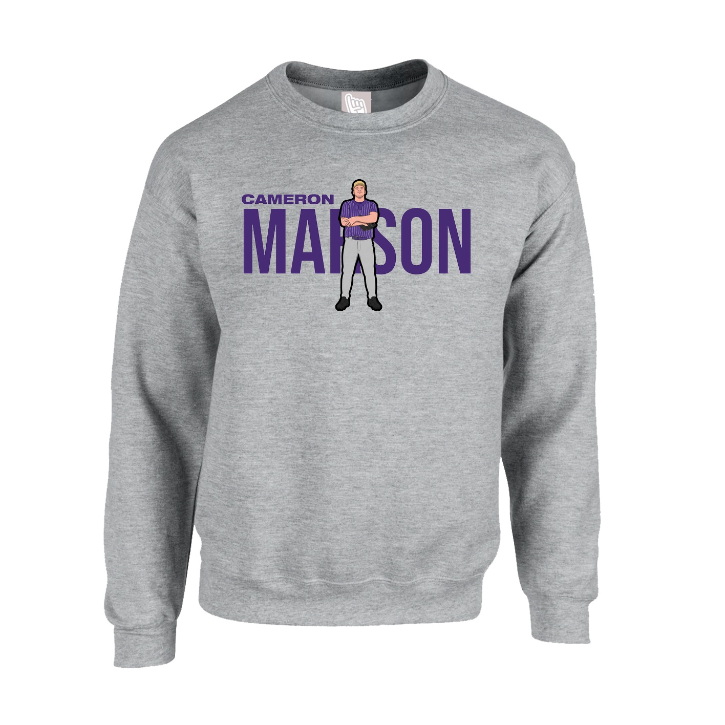 Fleece Crew — Player Name in Grey