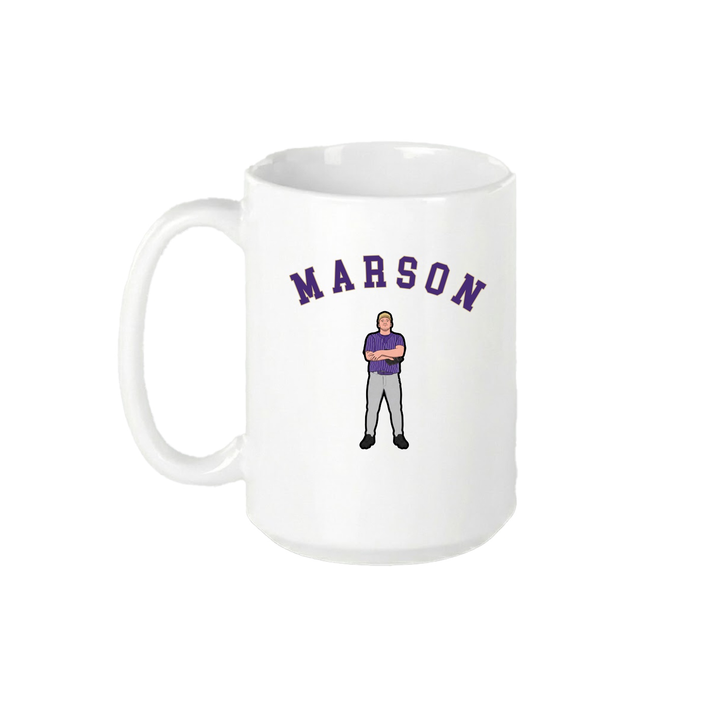 15oz Coffee Mug — Shirsey Arch in White