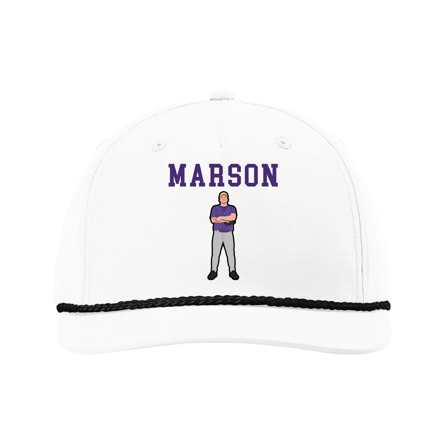 Five-Panel Classic Rope Cap — Shirsey in White