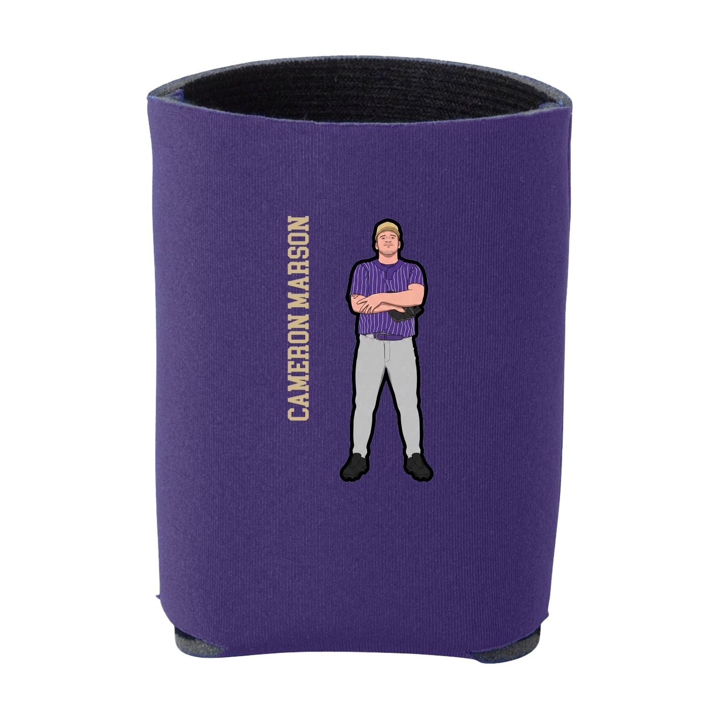 Can Holder — Name Vertical in Purple